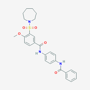 3-(1-azepanylsulfonyl)-N-[4-(benzoylamino)phenyl]-4-methoxybenzamide