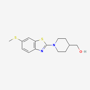 {1-[6-(Methylsulfanyl)-1,3-benzothiazol-2-yl]piperidin-4-yl}methanol