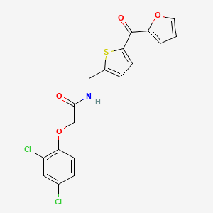 2-(2,4-dichlorophenoxy)-N-((5-(furan-2-carbonyl)thiophen-2-yl)methyl)acetamide