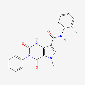 5-methyl-2,4-dioxo-3-phenyl-N-(o-tolyl)-2,3,4,5-tetrahydro-1H-pyrrolo[3,2-d]pyrimidine-7-carboxamide