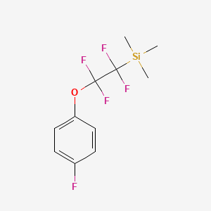 molecular formula C11H13F5OSi B2853266 2-(4-Fluorophenoxy)-1,1,2,2-tetrafluoroethyl)trimethylsilane CAS No. 2185840-21-3