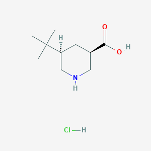 molecular formula C10H20ClNO2 B2853269 (3R,5R)-5-Tert-butylpiperidine-3-carboxylic acid;hydrochloride CAS No. 2241141-97-7