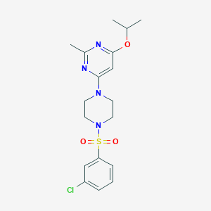 4-(4-((3-Chlorophenyl)sulfonyl)piperazin-1-yl)-6-isopropoxy-2-methylpyrimidine