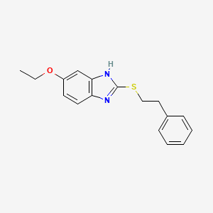 molecular formula C17H18N2OS B2853278 5-ethoxy-2-(phenethylthio)-1H-benzo[d]imidazole CAS No. 431882-36-9