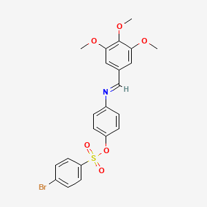4-(((3,4,5-Trimethoxyphenyl)methylene)amino)phenyl 4-bromobenzenesulfonate