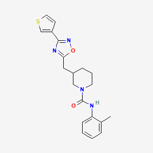 3-((3-(thiophen-3-yl)-1,2,4-oxadiazol-5-yl)methyl)-N-(o-tolyl)piperidine-1-carboxamide