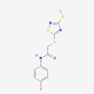 N-(4-iodophenyl)-2-{[3-(methylsulfanyl)-1,2,4-thiadiazol-5-yl]sulfanyl}acetamide