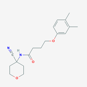 molecular formula C18H24N2O3 B2853293 N-(4-Cyanooxan-4-YL)-4-(3,4-dimethylphenoxy)butanamide CAS No. 1436205-53-6