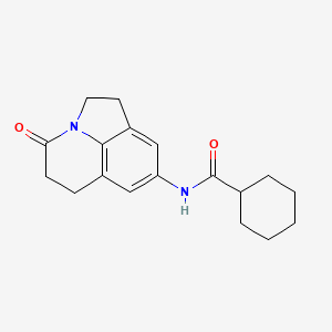 molecular formula C18H22N2O2 B2853295 N-(4-oxo-2,4,5,6-tetrahydro-1H-pyrrolo[3,2,1-ij]quinolin-8-yl)cyclohexanecarboxamide CAS No. 906177-69-3