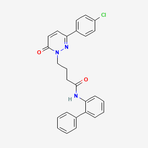 molecular formula C26H22ClN3O2 B2853309 N-([1,1'-biphenyl]-2-yl)-4-(3-(4-chlorophenyl)-6-oxopyridazin-1(6H)-yl)butanamide CAS No. 946266-30-4