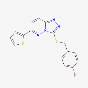 3-[(4-Fluorophenyl)methylsulfanyl]-6-thiophen-2-yl-[1,2,4]triazolo[4,3-b]pyridazine