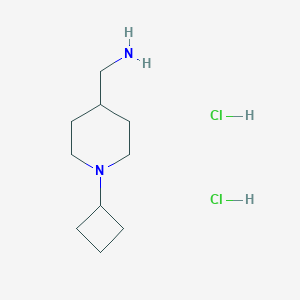 molecular formula C10H22Cl2N2 B2853316 (1-Cyclobutylpiperidin-4-yl)methanaminedihydrochloride CAS No. 1286273-06-0