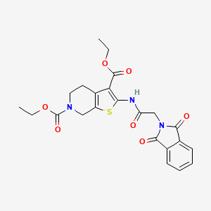 diethyl 2-(2-(1,3-dioxoisoindolin-2-yl)acetamido)-4,5-dihydrothieno[2,3-c]pyridine-3,6(7H)-dicarboxylate