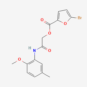 molecular formula C15H14BrNO5 B2853333 [(2-Methoxy-5-methylphenyl)carbamoyl]methyl 5-bromofuran-2-carboxylate CAS No. 386277-08-3