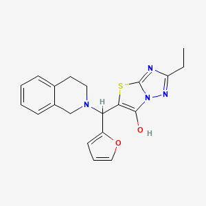 5-((3,4-dihydroisoquinolin-2(1H)-yl)(furan-2-yl)methyl)-2-ethylthiazolo[3,2-b][1,2,4]triazol-6-ol