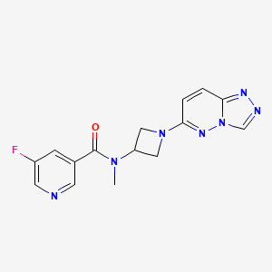 molecular formula C15H14FN7O B2853336 N-(1-([1,2,4]triazolo[4,3-b]pyridazin-6-yl)azetidin-3-yl)-5-fluoro-N-methylnicotinamide CAS No. 2319783-57-6