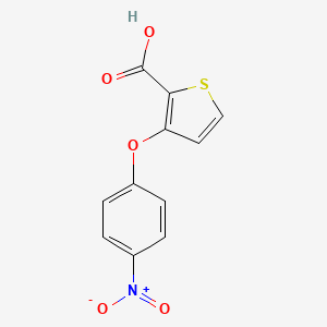 molecular formula C11H7NO5S B2853337 3-(4-nitrophenoxy)thiophene-2-carboxylic Acid CAS No. 252026-66-7