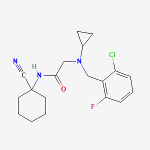 2-{[(2-chloro-6-fluorophenyl)methyl](cyclopropyl)amino}-N-(1-cyanocyclohexyl)acetamide