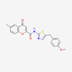 N-[5-(4-methoxybenzyl)-1,3-thiazol-2-yl]-6-methyl-4-oxo-4H-chromene-2-carboxamide