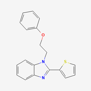 molecular formula C19H16N2OS B2853345 1H-1,3-Benzimidazole, 1-(2-phenoxyethyl)-2-(2-thienyl)- CAS No. 638140-53-1