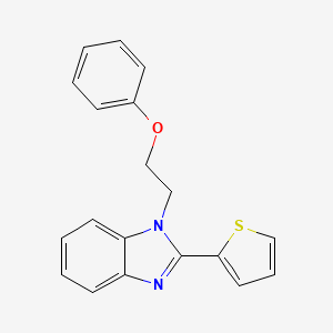 molecular formula C19H16N2OS B2853345 1-(2-phenoxyethyl)-2-(thiophen-2-yl)-1H-1,3-benzodiazole CAS No. 638140-53-1