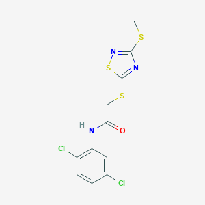 N-(2,5-dichlorophenyl)-2-{[3-(methylsulfanyl)-1,2,4-thiadiazol-5-yl]sulfanyl}acetamide