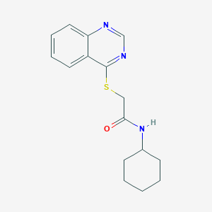 molecular formula C16H19N3OS B2853350 N-cyclohexyl-2-(quinazolin-4-ylthio)acetamide CAS No. 748784-27-2