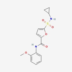 molecular formula C15H16N2O5S B2853351 5-(N-cyclopropylsulfamoyl)-N-(2-methoxyphenyl)furan-2-carboxamide CAS No. 1147681-59-1