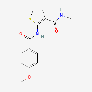 molecular formula C14H14N2O3S B2853353 2-(4-methoxybenzamido)-N-methylthiophene-3-carboxamide CAS No. 864941-43-5