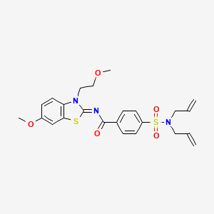 molecular formula C24H27N3O5S2 B2853357 (Z)-4-(N,N-diallylsulfamoyl)-N-(6-methoxy-3-(2-methoxyethyl)benzo[d]thiazol-2(3H)-ylidene)benzamide CAS No. 865161-51-9