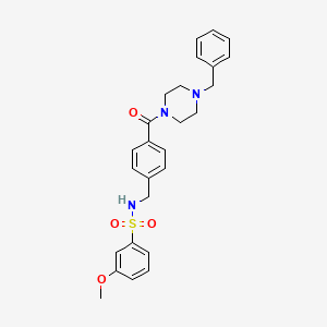 N-{4-[(4-benzyl-1-piperazinyl)carbonyl]benzyl}-3-methoxybenzenesulfonamide