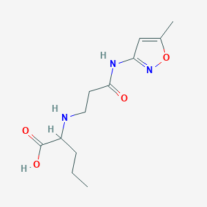 2-({2-[(5-Methyl-1,2-oxazol-3-yl)carbamoyl]ethyl}amino)pentanoic acid