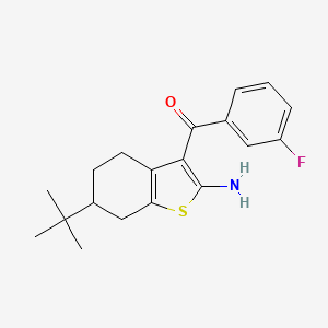 6-Tert-butyl-3-(3-fluorobenzoyl)-4,5,6,7-tetrahydro-1-benzothiophen-2-amine