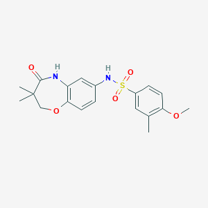 N-(3,3-dimethyl-4-oxo-2,3,4,5-tetrahydrobenzo[b][1,4]oxazepin-7-yl)-4-methoxy-3-methylbenzenesulfonamide