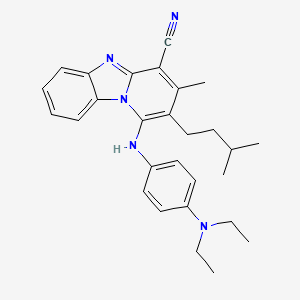 1-{[4-(Diethylamino)phenyl]amino}-3-methyl-2-(3-methylbutyl)pyrido[1,2-a]benzimidazole-4-carbonitrile