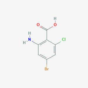 molecular formula C7H5BrClNO2 B2853400 2-Amino-4-bromo-6-chlorobenzoic acid CAS No. 1263280-51-8