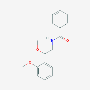 molecular formula C17H23NO3 B2853401 N-(2-methoxy-2-(2-methoxyphenyl)ethyl)cyclohex-3-enecarboxamide CAS No. 1795299-72-7