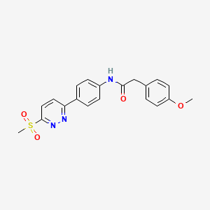 2-(4-methoxyphenyl)-N-(4-(6-(methylsulfonyl)pyridazin-3-yl)phenyl)acetamide