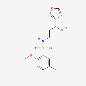 N-(3-(furan-3-yl)-3-hydroxypropyl)-2-methoxy-4,5-dimethylbenzenesulfonamide