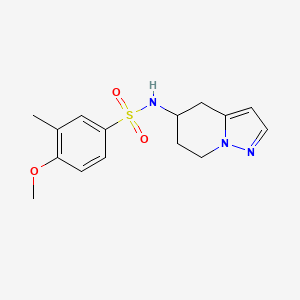 molecular formula C15H19N3O3S B2853412 4-methoxy-3-methyl-N-(4,5,6,7-tetrahydropyrazolo[1,5-a]pyridin-5-yl)benzenesulfonamide CAS No. 2034334-96-6