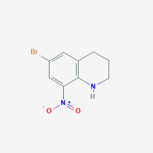 molecular formula C9H9BrN2O2 B2853416 Quinoline, 6-bromo-1,2,3,4-tetrahydro-8-nitro- CAS No. 859958-91-1