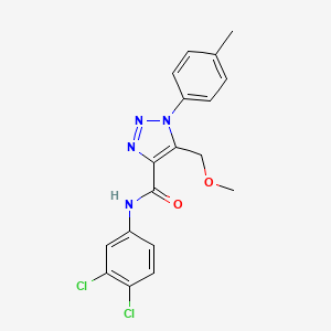 molecular formula C18H16Cl2N4O2 B2853431 N-(3,4-dichlorophenyl)-5-(methoxymethyl)-1-(4-methylphenyl)-1H-1,2,3-triazole-4-carboxamide CAS No. 940983-01-7