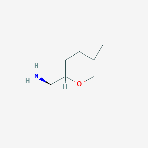 molecular formula C9H19NO B2853449 (1R)-1-(5,5-Dimethyloxan-2-yl)ethanamine CAS No. 2248213-96-7