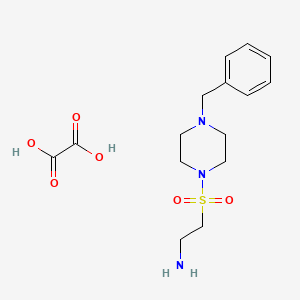 molecular formula C15H23N3O6S B2853450 2-((4-Benzylpiperazin-1-yl)sulfonyl)ethanamine oxalate CAS No. 1245569-42-9