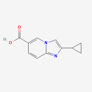 molecular formula C11H10N2O2 B2853453 2-Cyclopropylimidazo[1,2-a]pyridine-6-carboxylic acid CAS No. 1343134-57-5