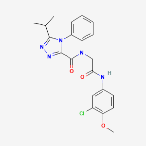 molecular formula C21H20ClN5O3 B2853471 N-(3-chloro-4-methoxyphenyl)-2-[4-oxo-1-(propan-2-yl)[1,2,4]triazolo[4,3-a]quinoxalin-5(4H)-yl]acetamide CAS No. 1260911-78-1