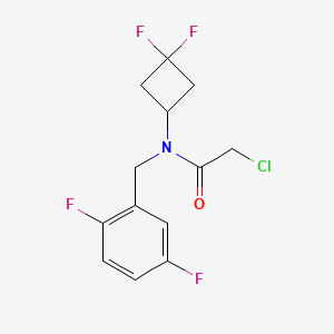 molecular formula C13H12ClF4NO B2853472 2-Chloro-N-(3,3-difluorocyclobutyl)-N-[(2,5-difluorophenyl)methyl]acetamide CAS No. 2418716-06-8