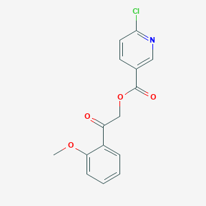 molecular formula C15H12ClNO4 B2853477 [2-(2-Methoxyphenyl)-2-oxoethyl] 6-chloropyridine-3-carboxylate CAS No. 1090961-42-4