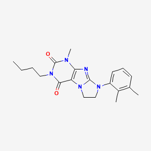 molecular formula C20H25N5O2 B2853480 3-butyl-8-(2,3-dimethylphenyl)-1-methyl-7,8-dihydro-1H-imidazo[2,1-f]purine-2,4(3H,6H)-dione CAS No. 923369-48-6
