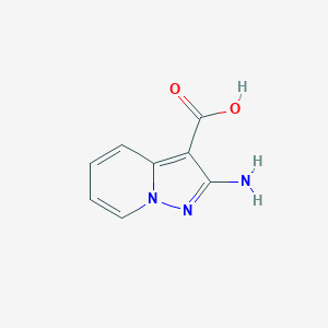 molecular formula C8H7N3O2 B2853485 2-Aminopyrazolo[1,5-a]pyridine-3-carboxylic acid CAS No. 1542020-25-6